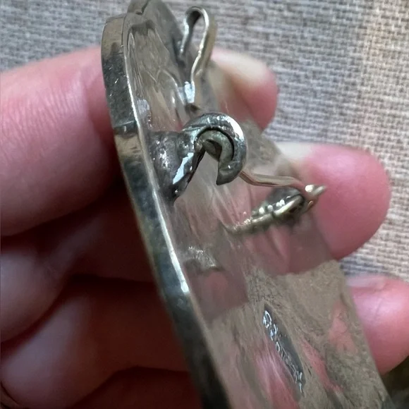 Vintage Mexico Silver Abalone Shell Brooch and Pendant C Clasp - Picture 9 of 10